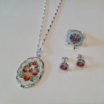 EZÜST Kalocsai Szett – Csillagvirág fuksziával