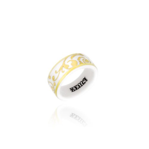 ZEMA – Barokk Fehér&Arany Finomporcelán Gyűrű