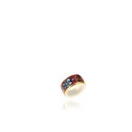   ZEMA – Pur-Pur szecessziós gyűrű 2 méret- kb. 54-es és kb. 58-as, 11 mm széles dekorált rész
