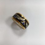 ZEMA – Art deco Kék Finomporcelán Gyűrű