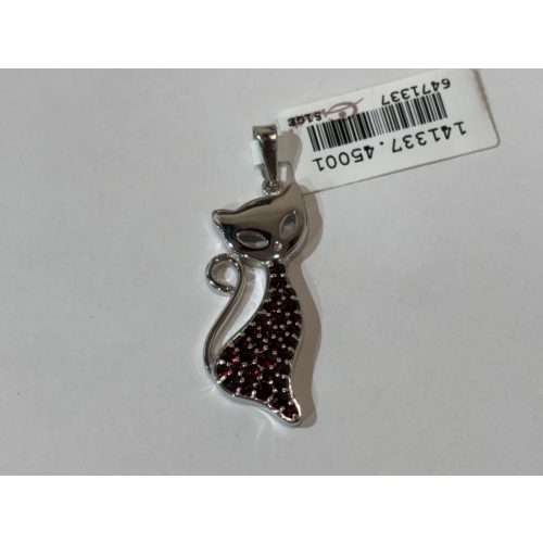 Gránát köves ezüst medál-Venice