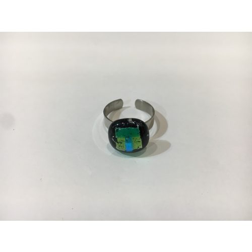 ROZETTA-Üveg Gyűrű-Zöld