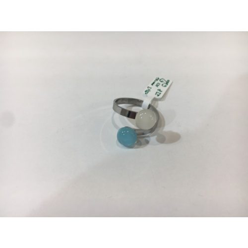 ROZETTA-Kis Üveg Gyűrű-Halvány kék