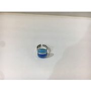 ROZETTA-Kék Csíkos  Üveg Gyűrű