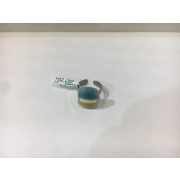 ROZETTA-Sárga Csíkos Üveg Gyűrű