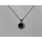 Ezüst medál zafir kővel-Gréta