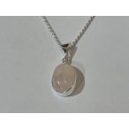Ezüst medál rózsakvarz kővel-Paula