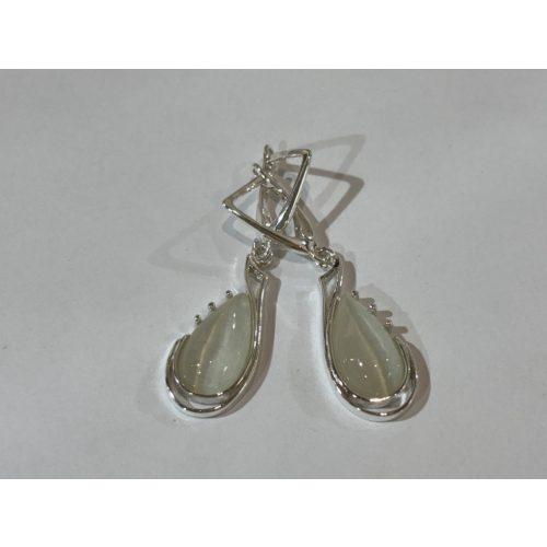 EZÜST Ulexit Köves fülbevaló-Ulexit