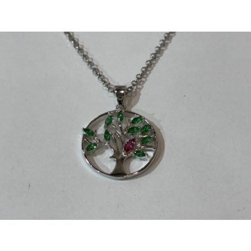 Cirkónia köves ezüst medál-É.FA