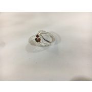 Borostyán köves ezüst  gyűrű-Tricolor