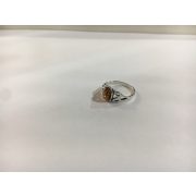 Borostyán köves ezüst  gyűrű-Hitit
