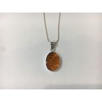 Borostyán köves ezüst medál – Látó