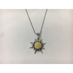 Borostyán medál ezüst foglalatban – Tollhegy