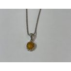 Borostyán köves ezüst medál – Szívbe zárt színek