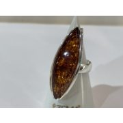 Borostyán köves ezüst gyűrű – Szenvedélyes elegancia