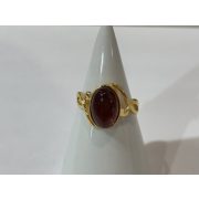 Borostyán köves ezüst  gyűrű-Nursel