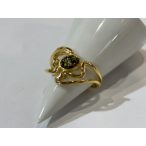 Borostyán köves ezüst gyűrű – Lándzsás gesztenye