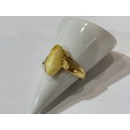 Borostyán köves ezüst  gyűrű-Irina