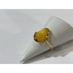 Borostyán köves ezüst gyűrű – Álmok hajnala