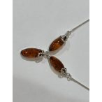 Borostyán  köves ezüst nyaklánc