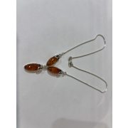 Borostyán  köves ezüst nyaklánc