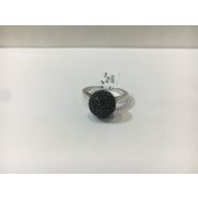 Ezüst gyűrű fekete cirkóniaval-Julia