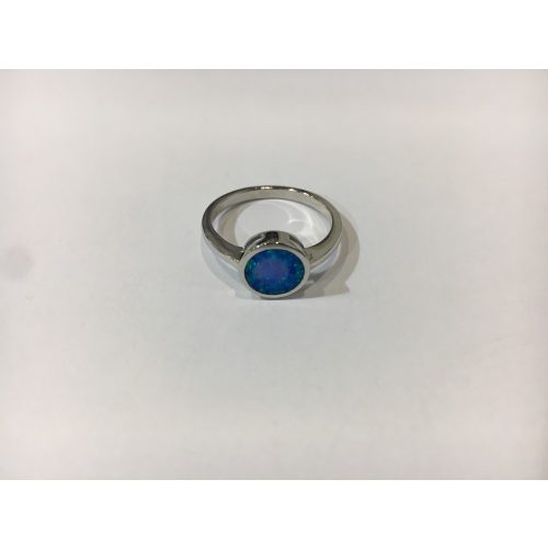 Opál köves  ezüst gyűrű-letisztult