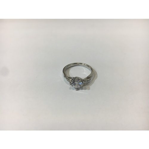 Cirkónia köves ezüst gyűrű – Egyszerű szépség