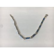 Opál  köves ezüst karkötő – Színes mandulaszemek