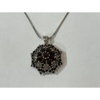 Gránát köves ezüst medál-Sopron