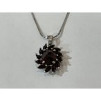 Gránát köves ezüst medál-Esztergom