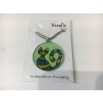 Verolin Design-Kézzel festett Zöld  Macska